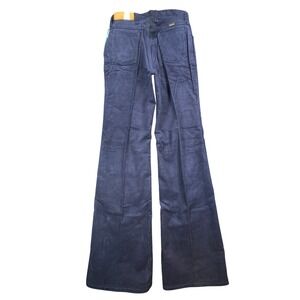 Maverick Vintage 70s Corduroy Pants Juniors 11 Navy Flare Bell Bottom NWT